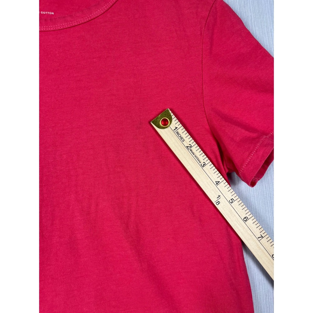 Gap Organic Cotton T-Shirt Womens S Hot Pink Crew Neck Short Sleeve Basic - Picture 8 of 8